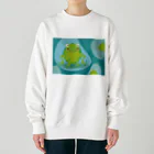 mumusのかえるのイラストグッズ Heavyweight Crew Neck Sweatshirt