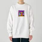 チワワ愛好家ショップのかぼちゃ大騒動！ハロウィン・チワワトリオの楽しいパーティー Heavyweight Crew Neck Sweatshirt