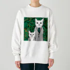 ゆゆのお店の2匹の猫 Heavyweight Crew Neck Sweatshirt