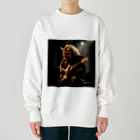 Gavi'sのRockなCat 猫ギターバージョン2 Heavyweight Crew Neck Sweatshirt