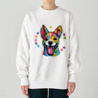 ハッピー・ディライト・ストアの癒しの犬グッズ Heavyweight Crew Neck Sweatshirt