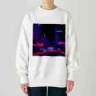 PCFTのネオン風都市 Heavyweight Crew Neck Sweatshirt