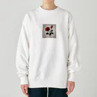 ごんの1本の赤い薔薇のイラストグッズ Heavyweight Crew Neck Sweatshirt