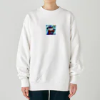 まさのお店の魔法使いの猫 Heavyweight Crew Neck Sweatshirt