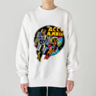 islandmoon13の宇宙の男女　　昔のアメコミ風 Heavyweight Crew Neck Sweatshirt