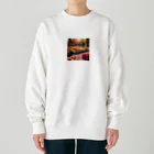 ワンダーワールド・ワンストップのフラワーガーデンのデザイン Heavyweight Crew Neck Sweatshirt