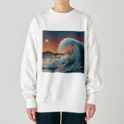 OTRのオシャレな波の画 Heavyweight Crew Neck Sweatshirt