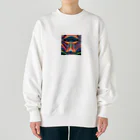 Zvookのサイケデリック　UFO Encountering the Unknown Heavyweight Crew Neck Sweatshirt