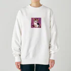 teru011のかわいい　三毛猫　グッズ Heavyweight Crew Neck Sweatshirt