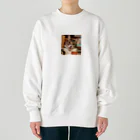 ことこと♂@トレーダーの猫猫　泥酔 Heavyweight Crew Neck Sweatshirt