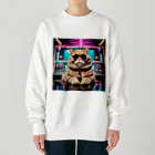 aoking_の近未来猫2 Heavyweight Crew Neck Sweatshirt