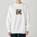 sam-chのドット絵ハチドリ Heavyweight Crew Neck Sweatshirt