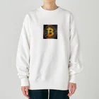 ビットのビットコインアート Heavyweight Crew Neck Sweatshirt