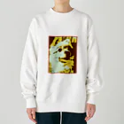 ポメラニアン🐕‍🦺チコちゃんの雑貨屋さんのカッコいいポメラニアンのイラストグッズ Heavyweight Crew Neck Sweatshirt