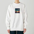 ワンダーワールド・ワンストップのFUTURE　文字入り未来を感じさせるイラスト Heavyweight Crew Neck Sweatshirt