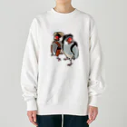 もしもしこちら文鳥の文鳥ちゃん知らない街を探検 Heavyweight Crew Neck Sweatshirt