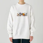 fukufukudo_514のハロウィンの文鳥たち Heavyweight Crew Neck Sweatshirt