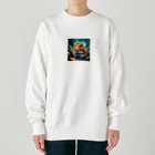 安田ワールドのハムスターのイラストグッズ Heavyweight Crew Neck Sweatshirt