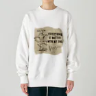 わんだーぱうだーの愛犬と一緒なら全てがよくなります！ Heavyweight Crew Neck Sweatshirt