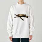 グレージュ猫ロッタン🐈‍⬛のお昼寝ロッタン Heavyweight Crew Neck Sweatshirt