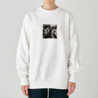 Catharinesの仲良しワンコたちの午後【動物画像クラシックシリーズ】 Heavyweight Crew Neck Sweatshirt