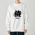 スタジオ・ロングワンのアメリカで着る侍Ｔシャツ！samurai original illustration fashion  Heavyweight Crew Neck Sweatshirt