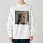 アルタイルの可愛い仔猫のイラストグッズ Heavyweight Crew Neck Sweatshirt