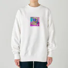 ワンダーワールド・ワンストップの懐かしい90年代のコンピューター Heavyweight Crew Neck Sweatshirt