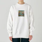 akarityanのstop　地球温暖化 Heavyweight Crew Neck Sweatshirt