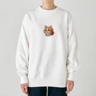 Auraのまん丸猫ちゃん Heavyweight Crew Neck Sweatshirt