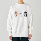 リキの3色柴犬 Heavyweight Crew Neck Sweatshirt