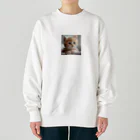 SaSuKeの癒される猫のイラスト Heavyweight Crew Neck Sweatshirt