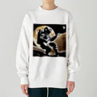 宇宙開発デザイン科の月面のギタリスト Heavyweight Crew Neck Sweatshirt