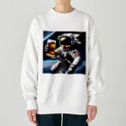 宇宙開発デザイン科の酒飲みアストロノーツ Heavyweight Crew Neck Sweatshirt