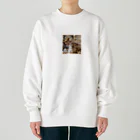 kindonesiaのドット絵のベンガルキャット Heavyweight Crew Neck Sweatshirt