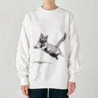 Shop Quonの跳ね猫 Heavyweight Crew Neck Sweatshirt