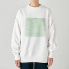 ぽつねん。のぽつねんの線（緑） Heavyweight Crew Neck Sweatshirt