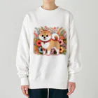 uyuyoshieの可愛い柴犬 Heavyweight Crew Neck Sweatshirt