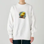 yukikinoの星とかわいいひよこちゃん Heavyweight Crew Neck Sweatshirt