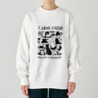 kazu_gの私は猫が好き!（淡色用） Heavyweight Crew Neck Sweatshirt