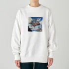 SetsunaAIの空に浮かぶ島のファンタジーグッズ Heavyweight Crew Neck Sweatshirt