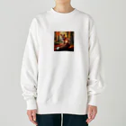 終わらない夢🌈の秋の森のキツネ🦊 Heavyweight Crew Neck Sweatshirt