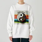 18ban's shopの陰陽対極図じゃ！ Heavyweight Crew Neck Sweatshirt