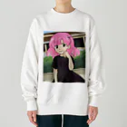 ワンダーワールド・ワンストップのピンク髪の少女③ Heavyweight Crew Neck Sweatshirt