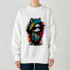 めんぼうさんやのちびネコ Heavyweight Crew Neck Sweatshirt