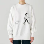 すずきいくやの帰りを待つ犬 Heavyweight Crew Neck Sweatshirt