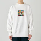 YOO1978の(*≧3≦)ウサギのグッズ Heavyweight Crew Neck Sweatshirt