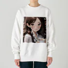 sgt-chikaraのバリスタ見習いの女の子 Heavyweight Crew Neck Sweatshirt