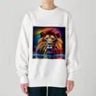 てきとーおんらいんのライオン Heavyweight Crew Neck Sweatshirt