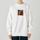 0416artの焼き芋美味しいわん！ Heavyweight Crew Neck Sweatshirt